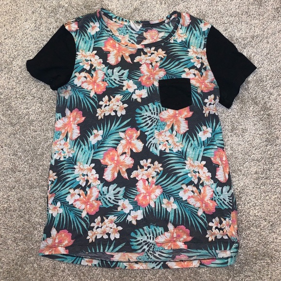 PINK Victorias Secret Orange, Green & Black Tropical shirt size S - Picture 4 of 9